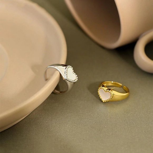 *NEW 925 Sterling Silver Heart Adjustable Ring - Picture 2 of 9